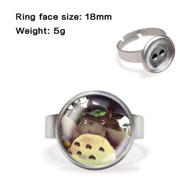 TOTORO Anime peripheral gemstone ring price for 5 pcs