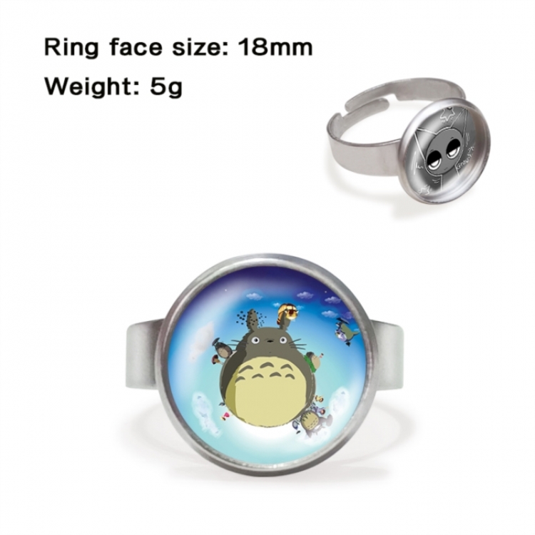 TOTORO Anime peripheral gemstone ring price for 5 pcs