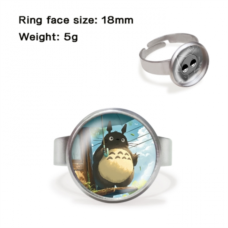 TOTORO Anime peripheral gemstone ring price for 5 pcs