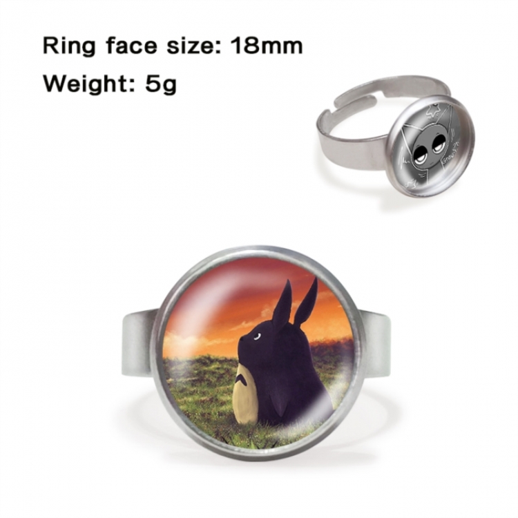 TOTORO Anime peripheral gemstone ring price for 5 pcs