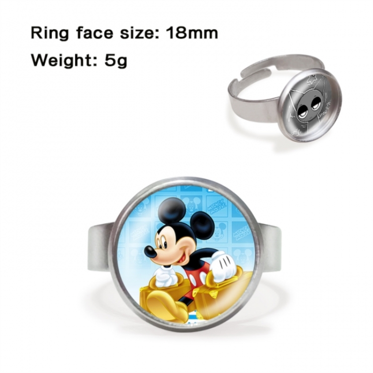 Mickey Anime peripheral gemstone ring price for 5 pcs
