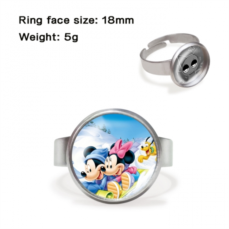 Mickey Anime peripheral gemstone ring price for 5 pcs