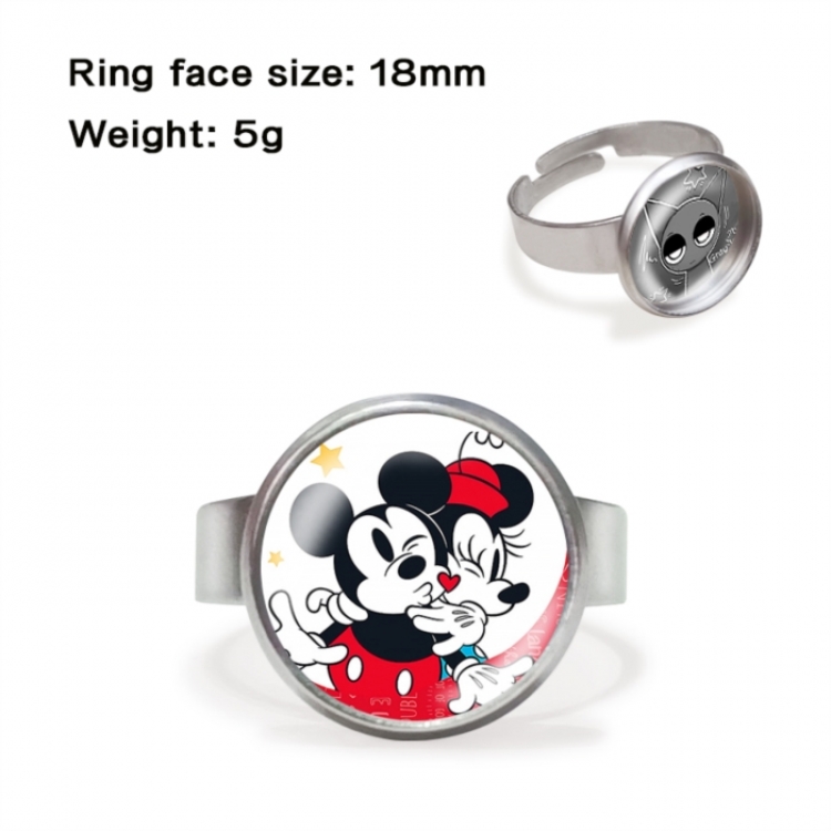 Mickey Anime peripheral gemstone ring price for 5 pcs