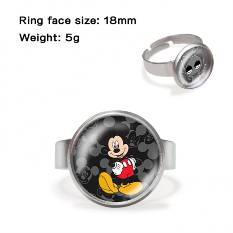 Mickey Anime peripheral gemstone ring price for 5 pcs