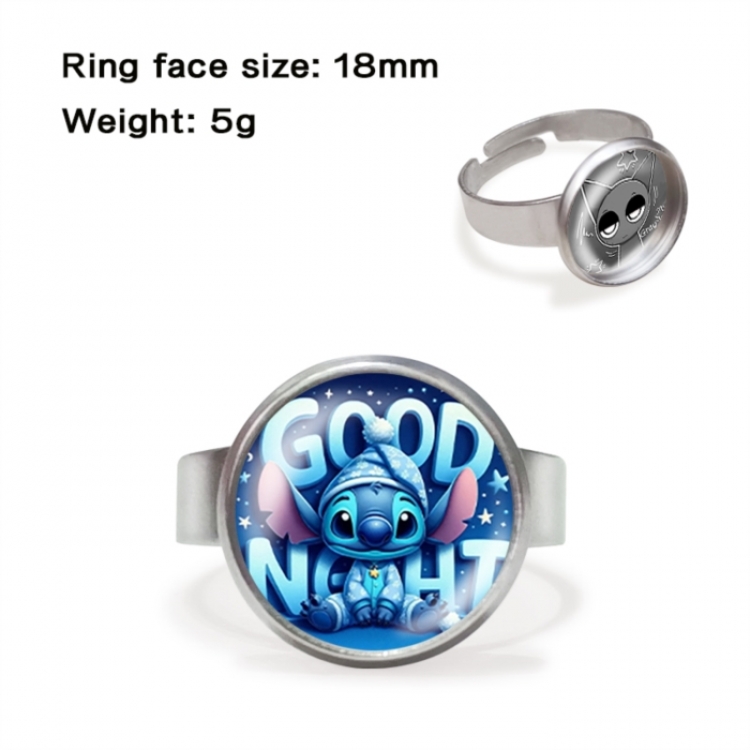 Lilo & Stitch Anime peripheral gemstone ring price for 5 pcs