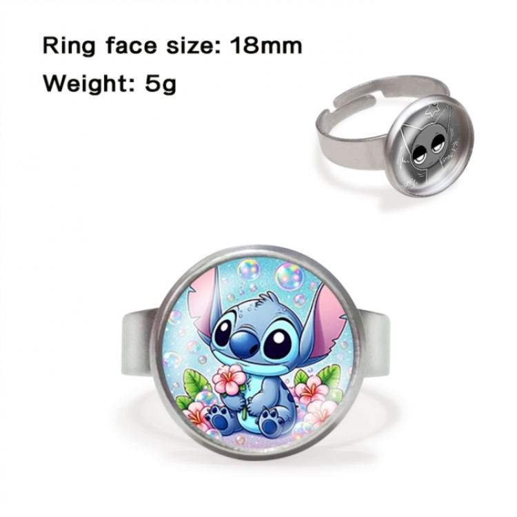 Lilo & Stitch Anime peripheral gemstone ring price for 5 pcs
