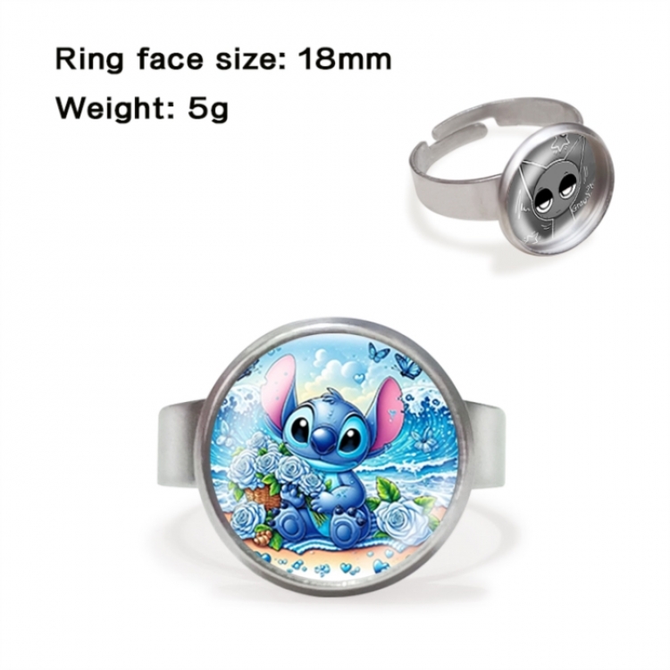 Lilo & Stitch Anime peripheral gemstone ring price for 5 pcs