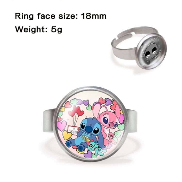 Lilo & Stitch Anime peripheral gemstone ring price for 5 pcs