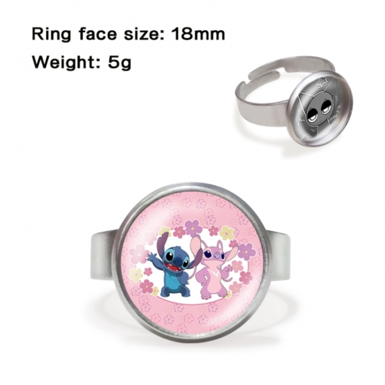 Lilo & Stitch Anime peripheral gemstone ring price for 5 pcs