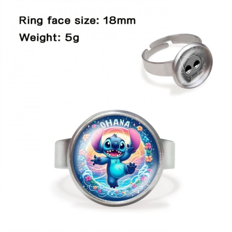 Lilo & Stitch Anime peripheral gemstone ring price for 5 pcs