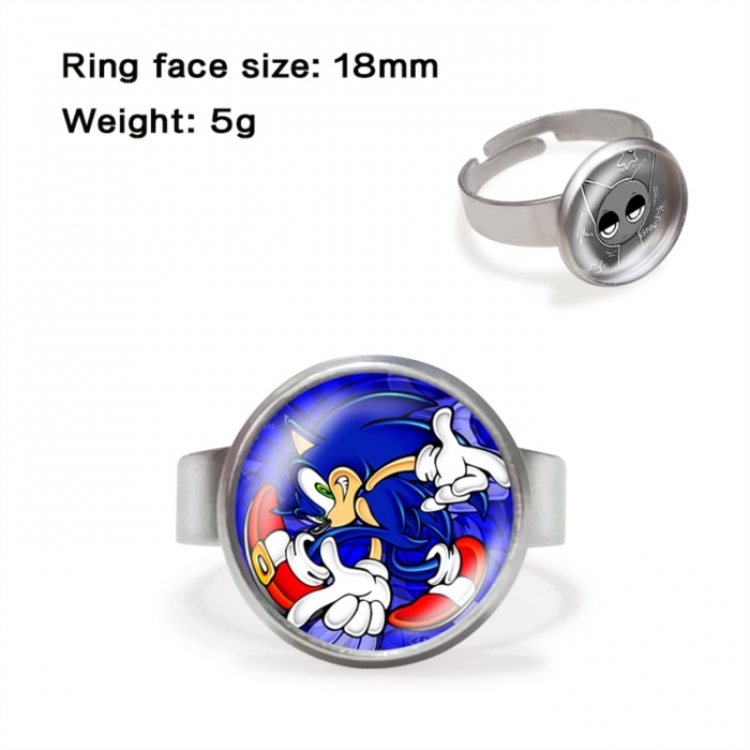 Sonic The Hedgehog Anime peripheral gemstone ring price for 5 pcs