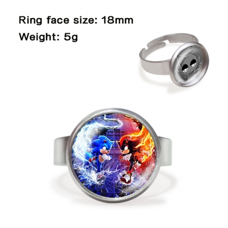 Sonic The Hedgehog Anime peripheral gemstone ring price for 5 pcs