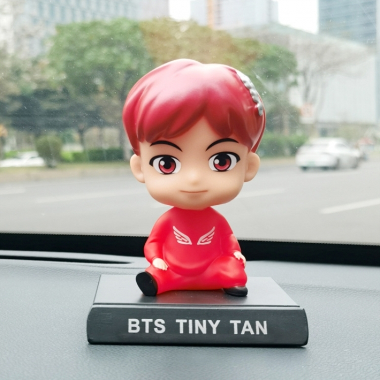 BTS Anime shaking head car phone holder boxed small figurine ornament about 13CM 0.15KG