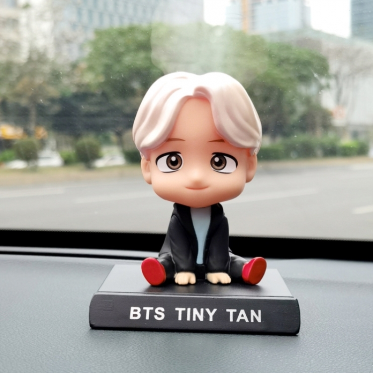 BTS Anime shaking head car phone holder boxed small figurine ornament about 13CM 0.15KG