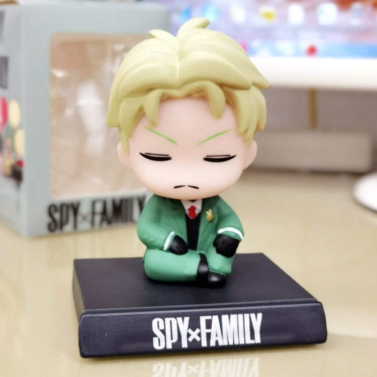 SPY×FAMILY Anime shaking head car phone holder boxed small figurine ornament about 13CM 0.15KG