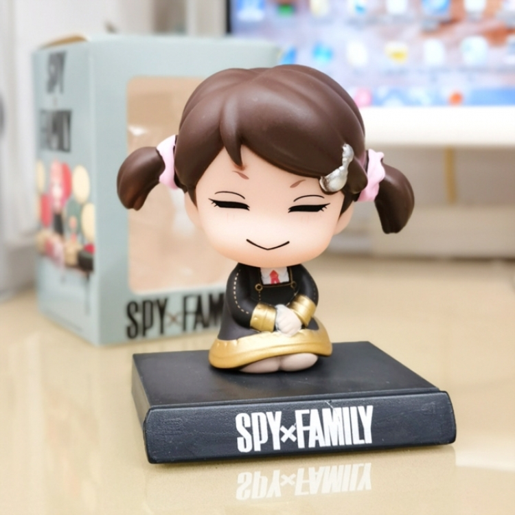 SPY×FAMILY Anime shaking head car phone holder boxed small figurine ornament about 13CM 0.15KG