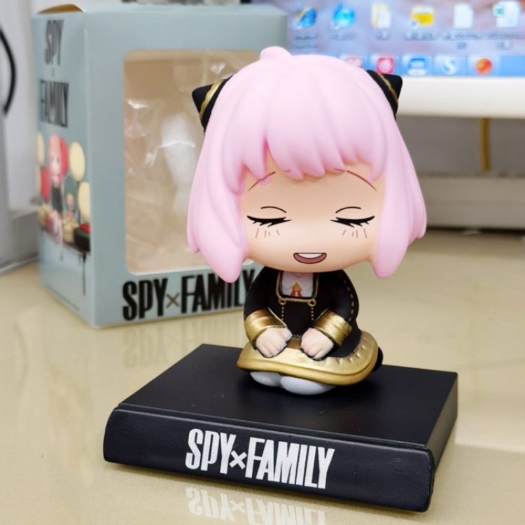 SPY×FAMILY Anime shaking head car phone holder boxed small figurine ornament about 13CM 0.15KG