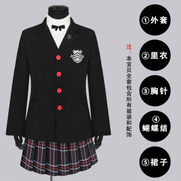 Megami Ibunroku Persona Anime peripheral women's outerwear skirt bow tie full set of clothing from XS to 2XL