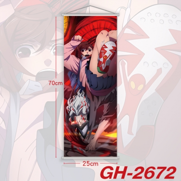 Dandadan Plastic Rod Cloth Small Hanging Canvas Painting Wall Scroll 25x70cm price for 5 pcs