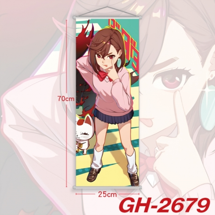 Dandadan Plastic Rod Cloth Small Hanging Canvas Painting Wall Scroll 25x70cm price for 5 pcs