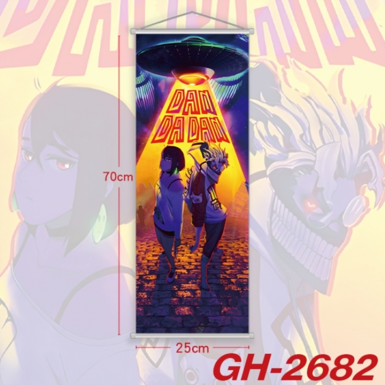 Dandadan Plastic Rod Cloth Small Hanging Canvas Painting Wall Scroll 25x70cm price for 5 pcs