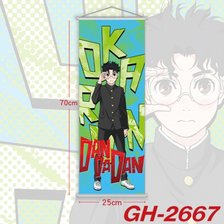 Dandadan Plastic Rod Cloth Small Hanging Canvas Painting Wall Scroll 25x70cm price for 5 pcs