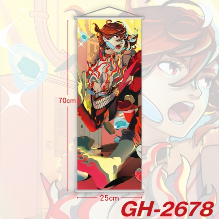 Dandadan Plastic Rod Cloth Small Hanging Canvas Painting Wall Scroll 25x70cm price for 5 pcs