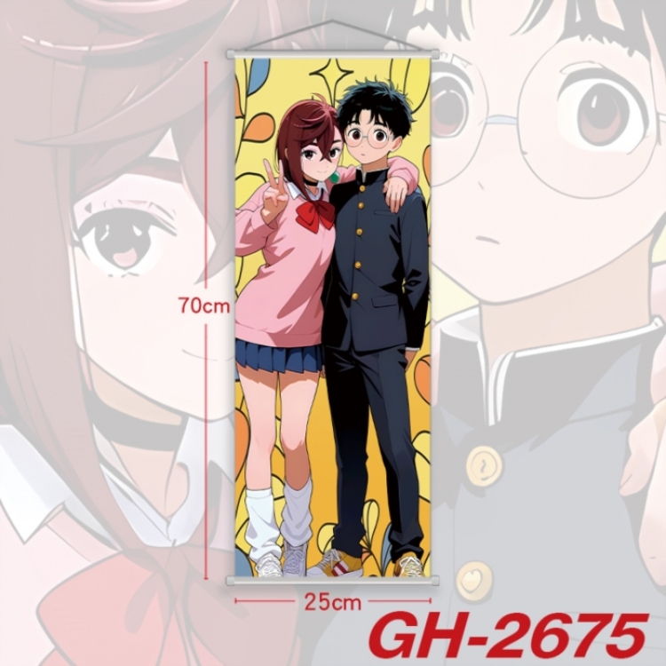 Dandadan Plastic Rod Cloth Small Hanging Canvas Painting Wall Scroll 25x70cm price for 5 pcs