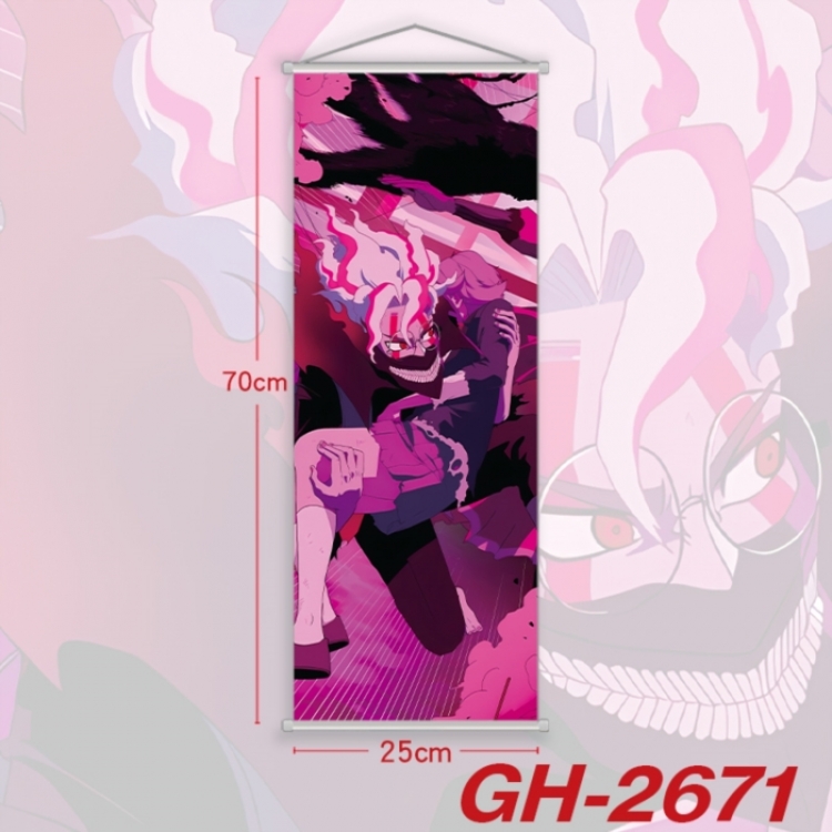 Dandadan Plastic Rod Cloth Small Hanging Canvas Painting Wall Scroll 25x70cm price for 5 pcs