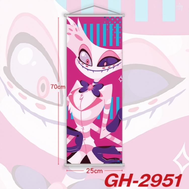 Hazbin Hotel Plastic Rod Cloth Small Hanging Canvas Painting Wall Scroll 25x70cm price for 5 pcs
