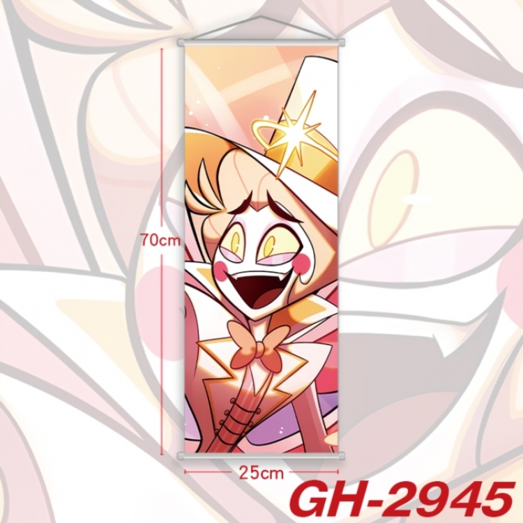 Hazbin Hotel Plastic Rod Cloth Small Hanging Canvas Painting Wall Scroll 25x70cm price for 5 pcs