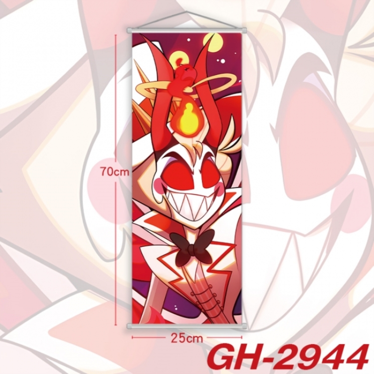 Hazbin Hotel Plastic Rod Cloth Small Hanging Canvas Painting Wall Scroll 25x70cm price for 5 pcs