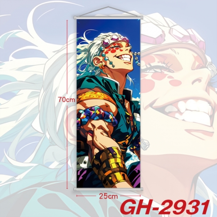 Demon Slayer Kimets Plastic Rod Cloth Small Hanging Canvas Painting Wall Scroll 25x70cm price for 5 pcs