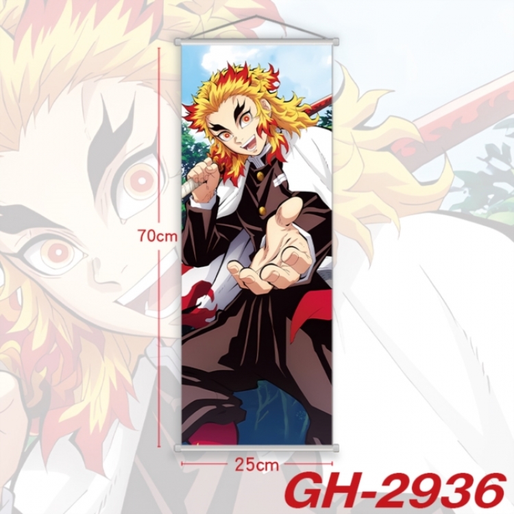 Demon Slayer Kimets Plastic Rod Cloth Small Hanging Canvas Painting Wall Scroll 25x70cm price for 5 pcs