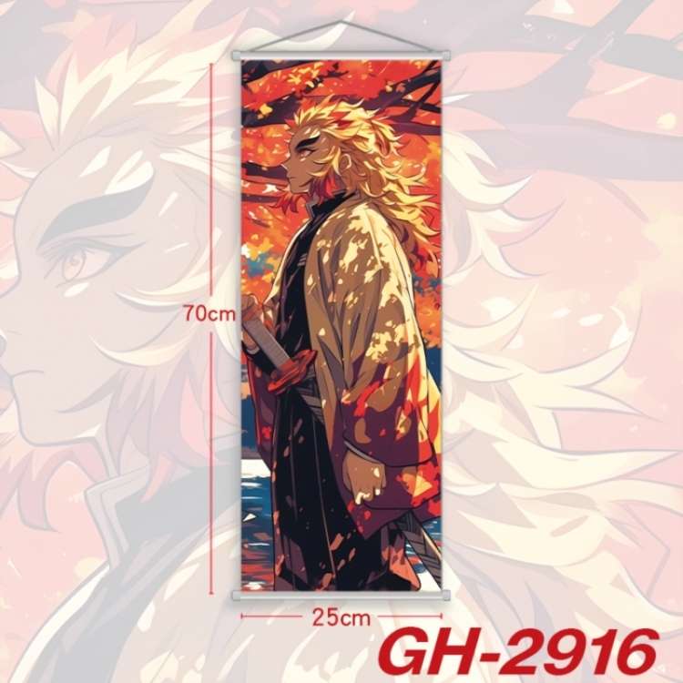 Demon Slayer Kimets Plastic Rod Cloth Small Hanging Canvas Painting Wall Scroll 25x70cm price for 5 pcs