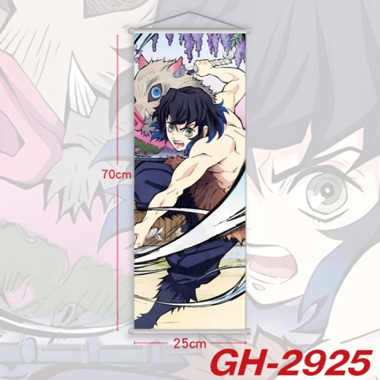 Demon Slayer Kimets Plastic Rod Cloth Small Hanging Canvas Painting Wall Scroll 25x70cm price for 5 pcs