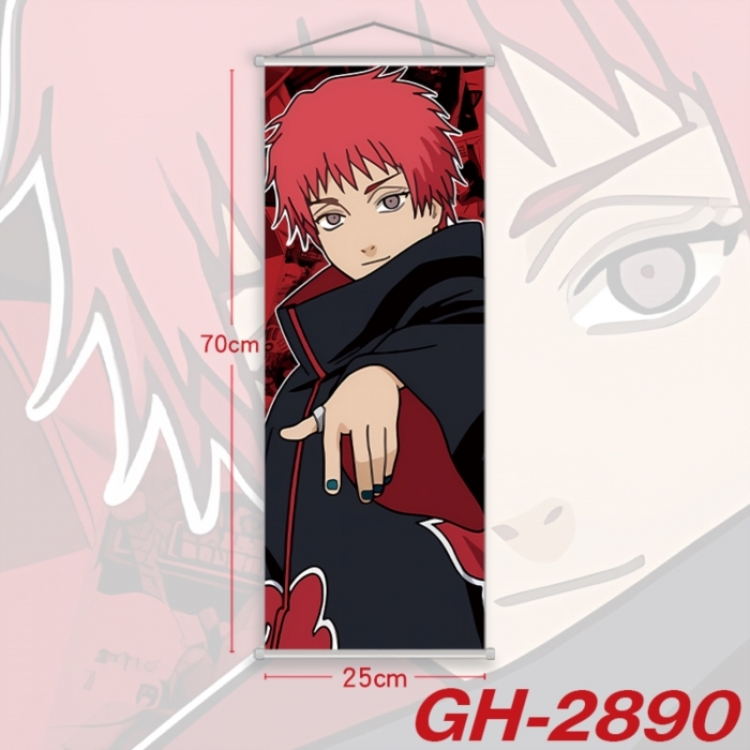 Naruto Plastic Rod Cloth Small Hanging Canvas Painting Wall Scroll 25x70cm price for 5 pcs