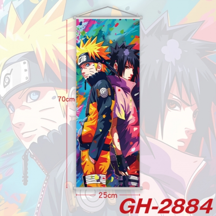 Naruto Plastic Rod Cloth Small Hanging Canvas Painting Wall Scroll 25x70cm price for 5 pcs