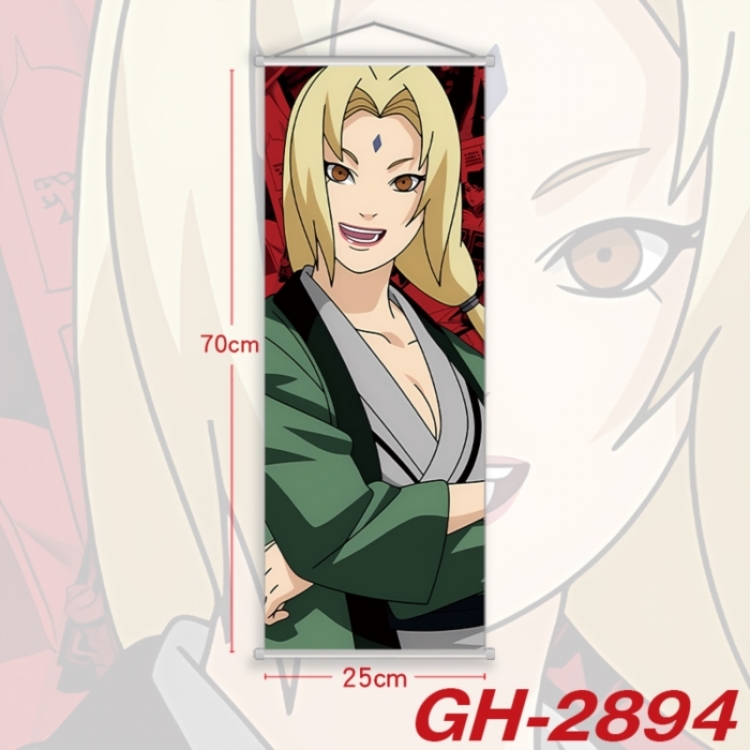 Naruto Plastic Rod Cloth Small Hanging Canvas Painting Wall Scroll 25x70cm price for 5 pcs