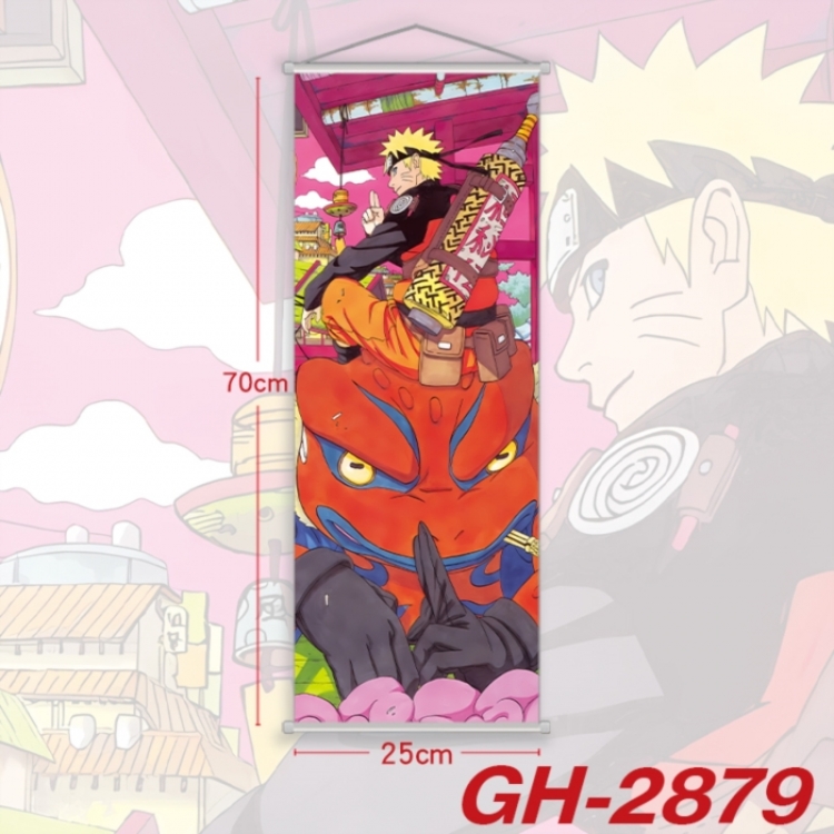 Naruto Plastic Rod Cloth Small Hanging Canvas Painting Wall Scroll 25x70cm price for 5 pcs