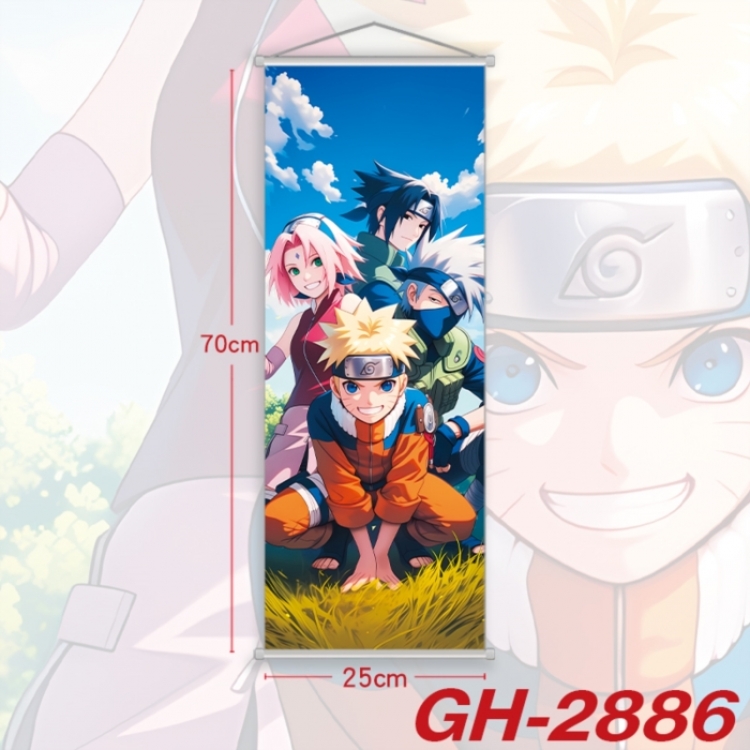 Naruto Plastic Rod Cloth Small Hanging Canvas Painting Wall Scroll 25x70cm price for 5 pcs