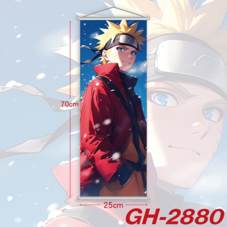 Naruto Plastic Rod Cloth Small Hanging Canvas Painting Wall Scroll 25x70cm price for 5 pcs