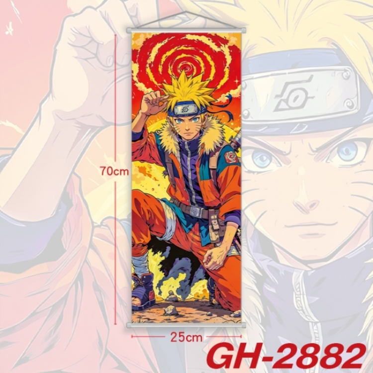 Naruto Plastic Rod Cloth Small Hanging Canvas Painting Wall Scroll 25x70cm price for 5 pcs