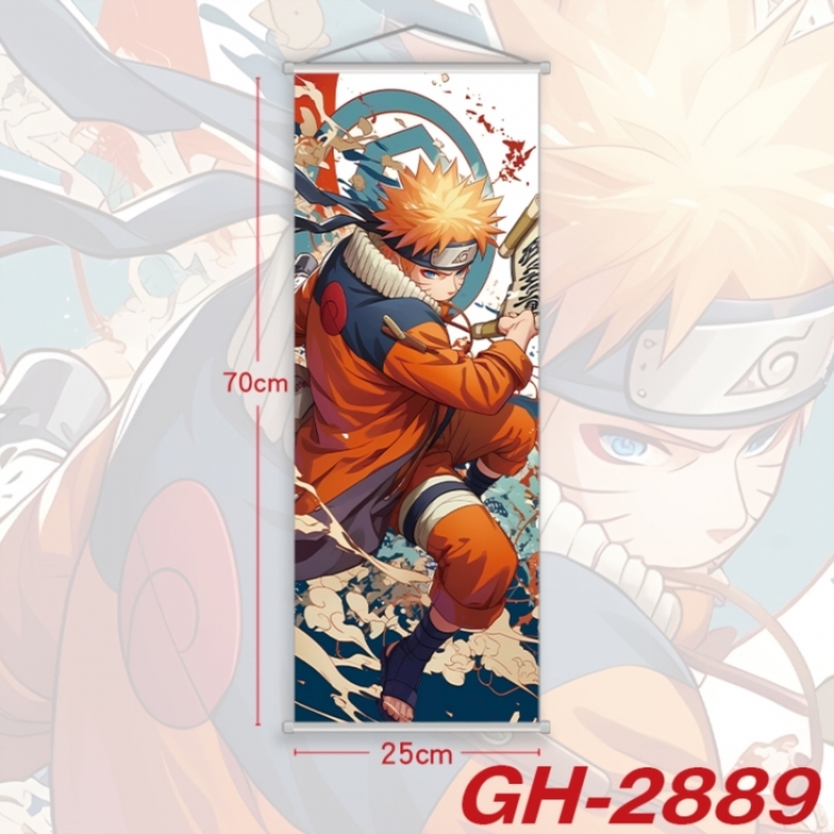 Naruto Plastic Rod Cloth Small Hanging Canvas Painting Wall Scroll 25x70cm price for 5 pcs
