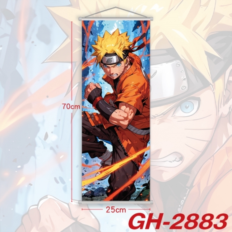 Naruto Plastic Rod Cloth Small Hanging Canvas Painting Wall Scroll 25x70cm price for 5 pcs