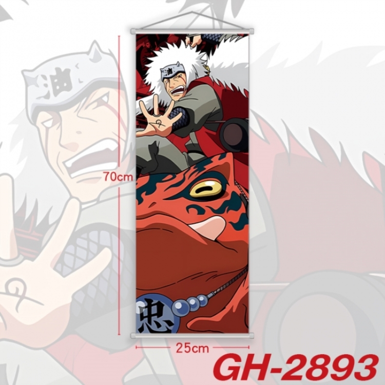 Naruto Plastic Rod Cloth Small Hanging Canvas Painting Wall Scroll 25x70cm price for 5 pcs