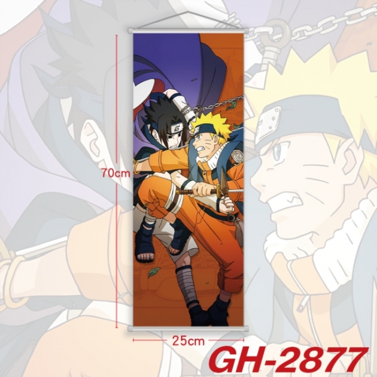 Naruto Plastic Rod Cloth Small Hanging Canvas Painting Wall Scroll 25x70cm price for 5 pcs