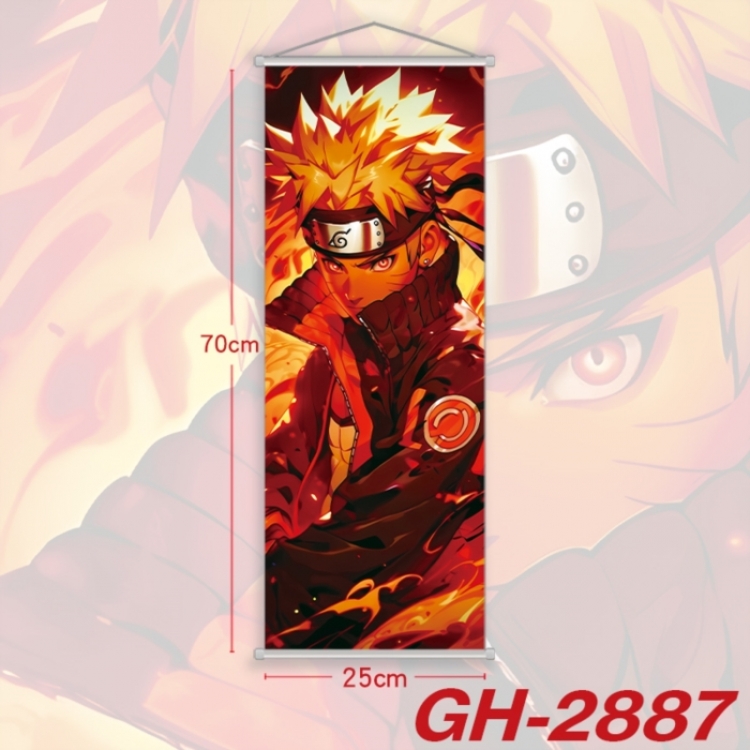 Naruto Plastic Rod Cloth Small Hanging Canvas Painting Wall Scroll 25x70cm price for 5 pcs
