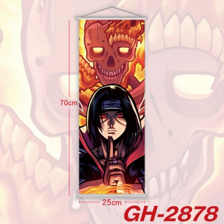 Naruto Plastic Rod Cloth Small Hanging Canvas Painting Wall Scroll 25x70cm price for 5 pcs