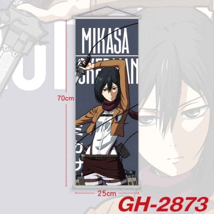 Shingeki no Kyojin Plastic Rod Cloth Small Hanging Canvas Painting Wall Scroll 25x70cm price for 5 pcs